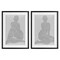 Stupell Industries Veiled Nude Silhouettes 2pc Framed Print Under Glass Set, design by Melissa Wang